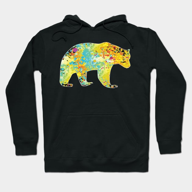 Cool Grizzly Bear Colourful T-shirt Hoodie by thefriendlyone